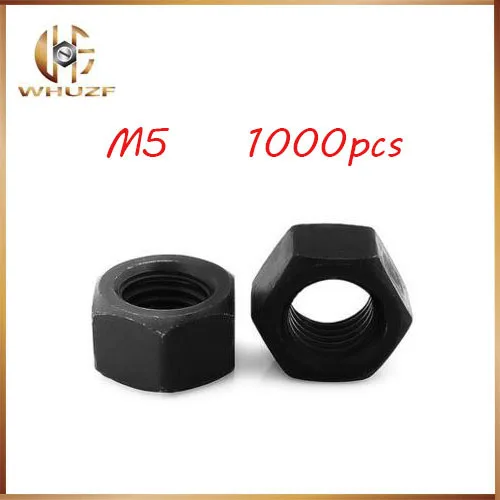 

1000pcs 100% New Nut M5 High Quality Carbon Steel Grade 8 Black Hex Nutsert Stainless Thread Nutstainless bolts,nails