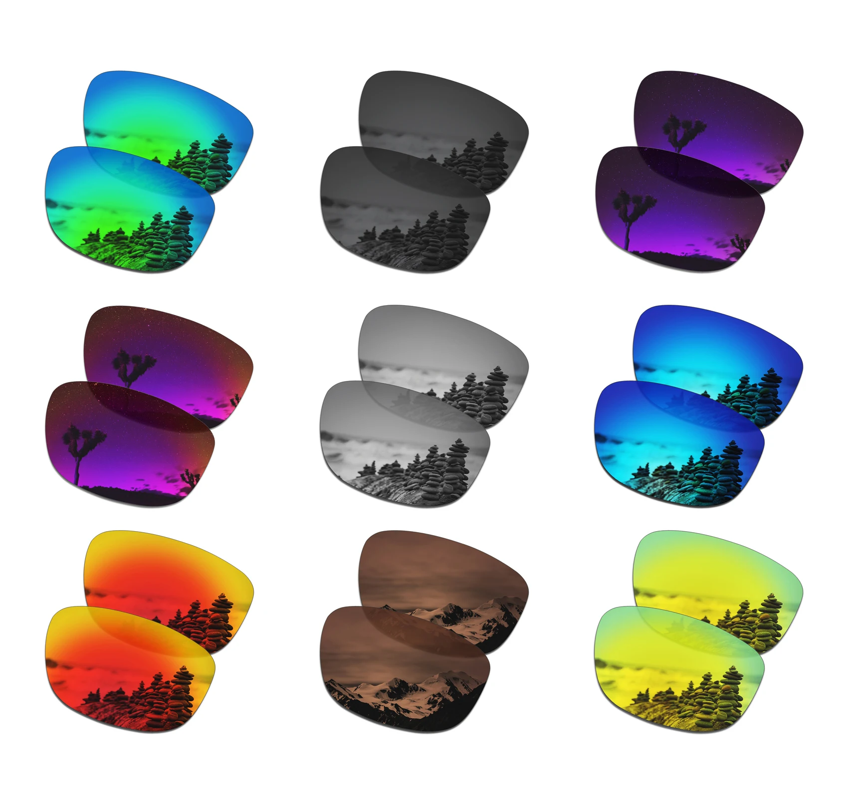 Dropshipping SmartVLT Replacement Lenses Polarized for Oakley Holbrook R Sunglasses - Multiple Pairs Packed