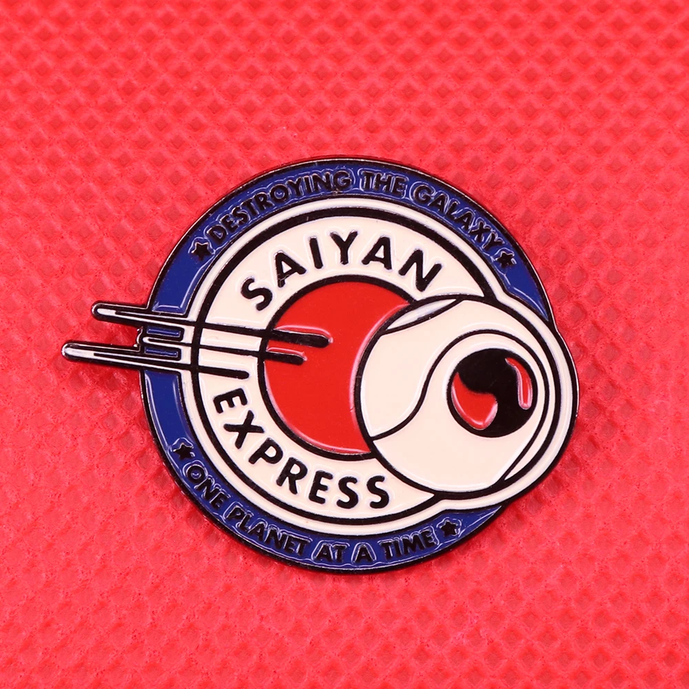 Saiyan express enamel pin planet brooch galaxy badge outer space pin future world adventure gift men women jewelry