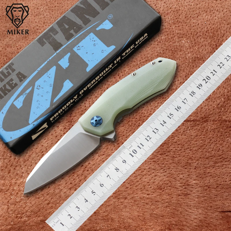 Free shipping, high quality MIKER 0456 folding knife,blade:D2(Stain),handle Jade G10,outdoor camping hunting hand EDC tools