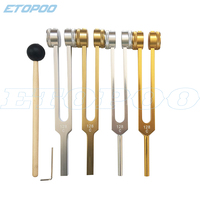 Round handle Square handle 128HZ Aluminum alloy medical tuning fork silver gold color can choose