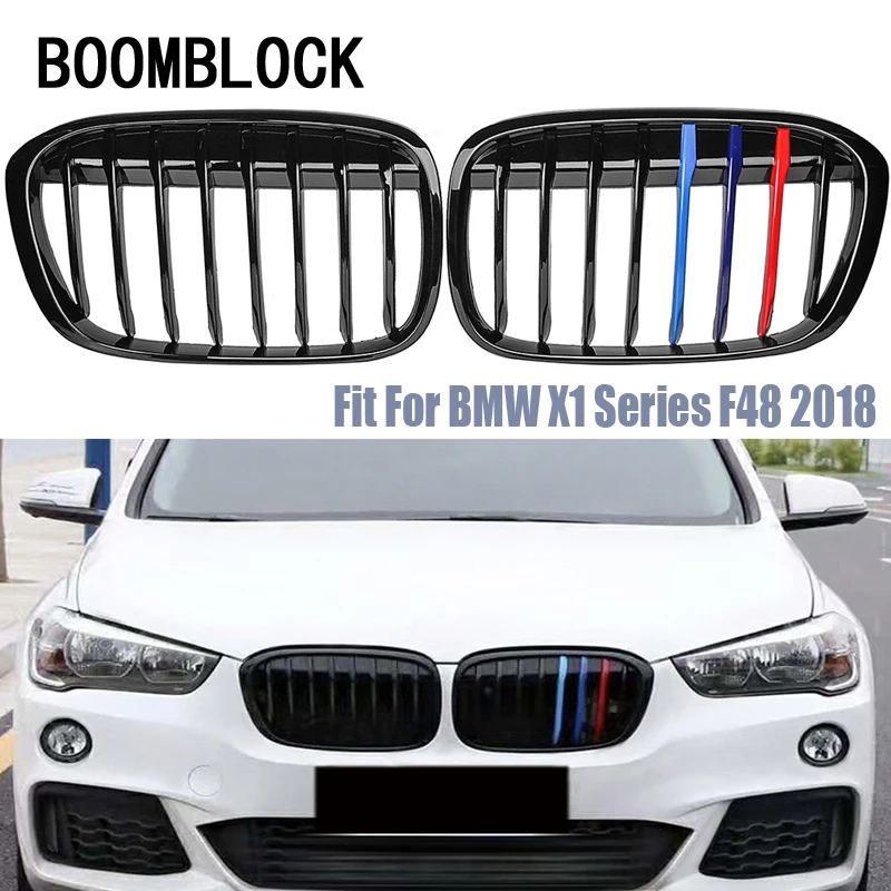 Car Kidney Front Bumper Racing Grills Grills For BMW X1 2018 F48 F49 M Performance Accessories Motorsport X Series 2016 2017