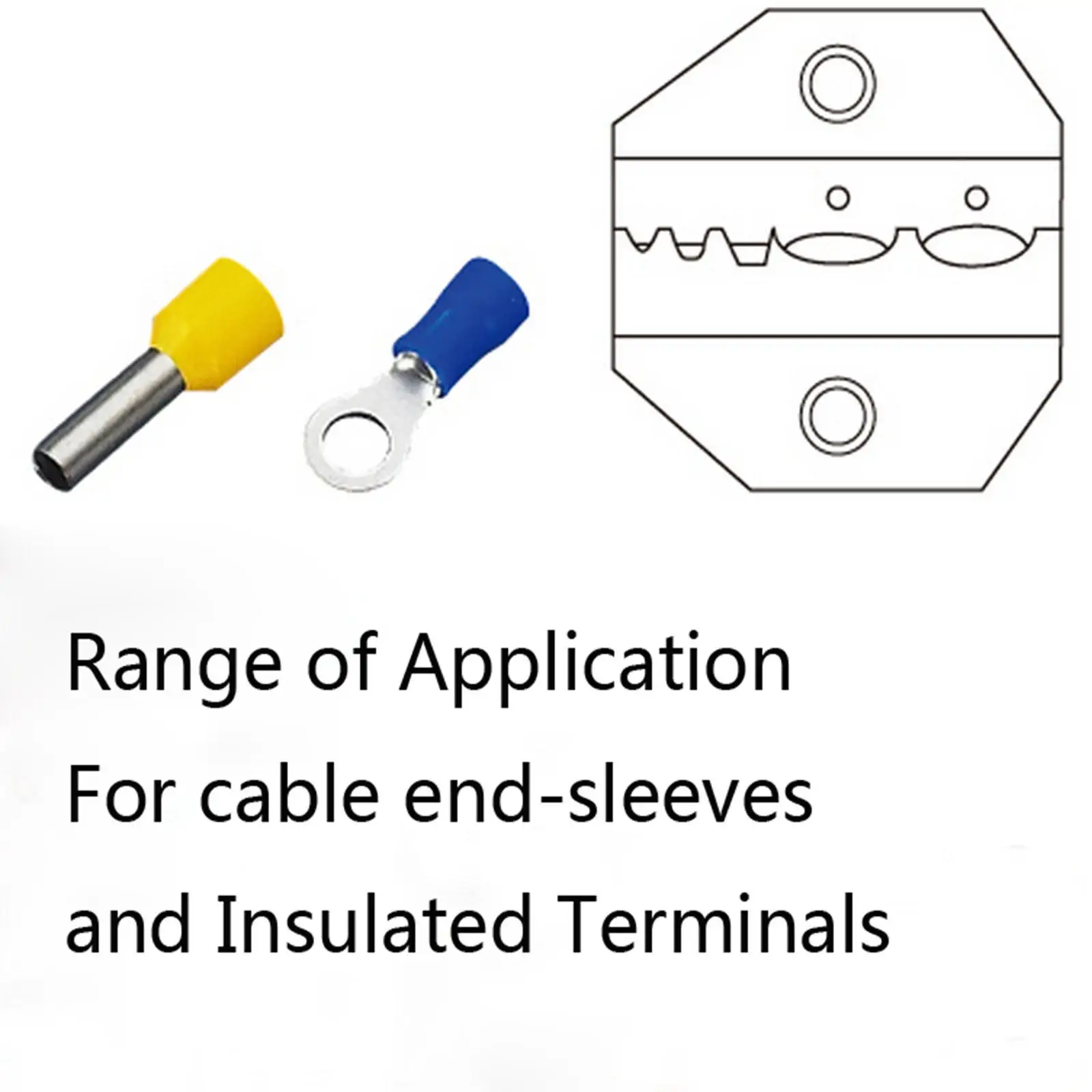 20-13AWG 0.5-2.5mm2 Insulated Terminals Non-insulated Ferrules Crimping Plier