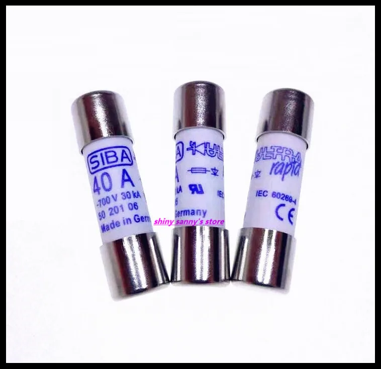 3 pcs/Lot SIBA 40A 700V 30KA 5020106 aR 14x51mm Fast-Acting Ceramics Fuse Brand New