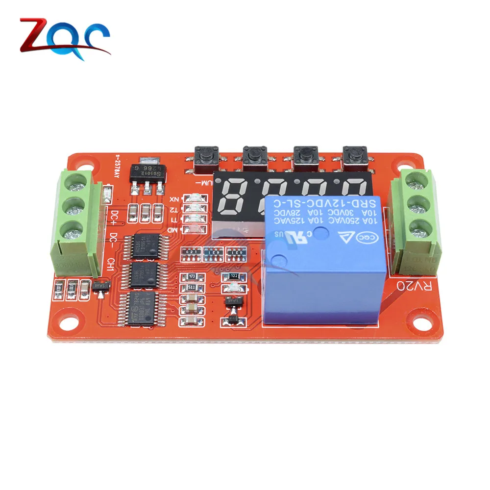 12V DC Multifunction Self-lock Relay PLC Cycle Delay Time Timer Switch Module PLC Home Automation Delay Module