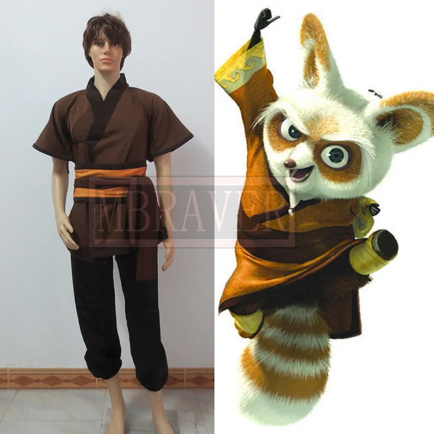 

New Master Shifu Racoon Mascot Costume Cartoon Fancy Dress Adult Size Cosplay Costume