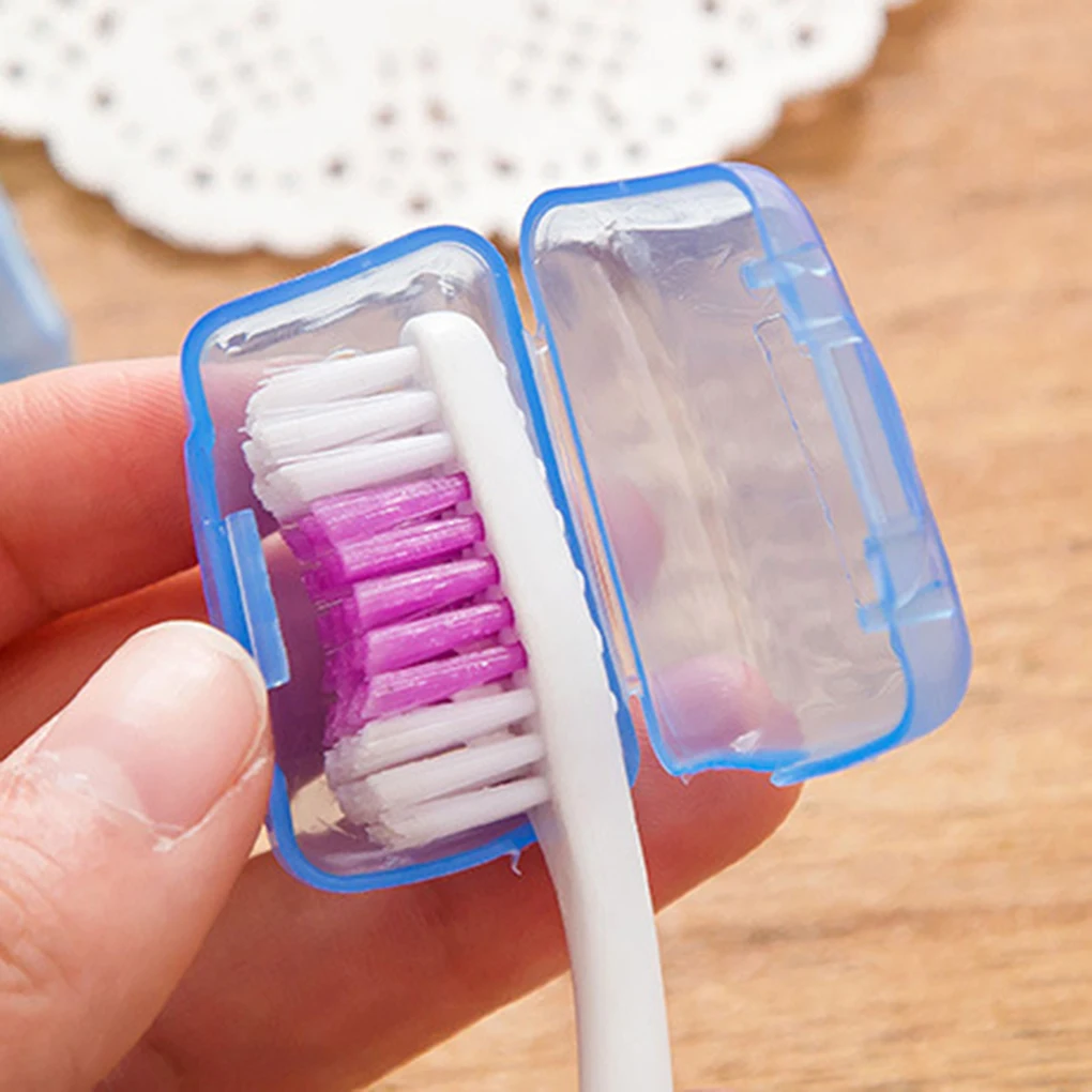 5pcs Travel Toothbrush Head Cover Toothbrush Caps Toothbrush Protective Caps Hike Case Brush Germproof Protector Random Color