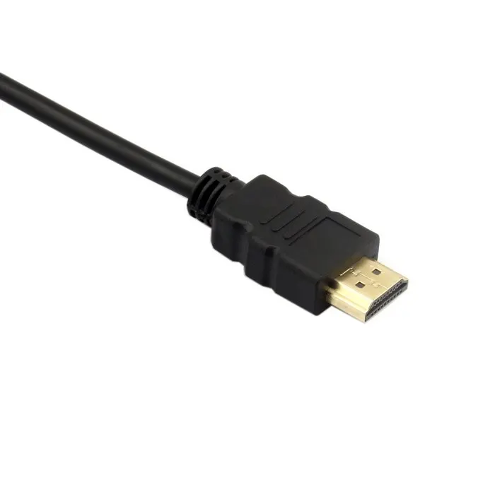 CY Black Color HDTV Source to VGA Female Output Cable with Micro & Mini Adapter for Projector Monitor PC Laptop