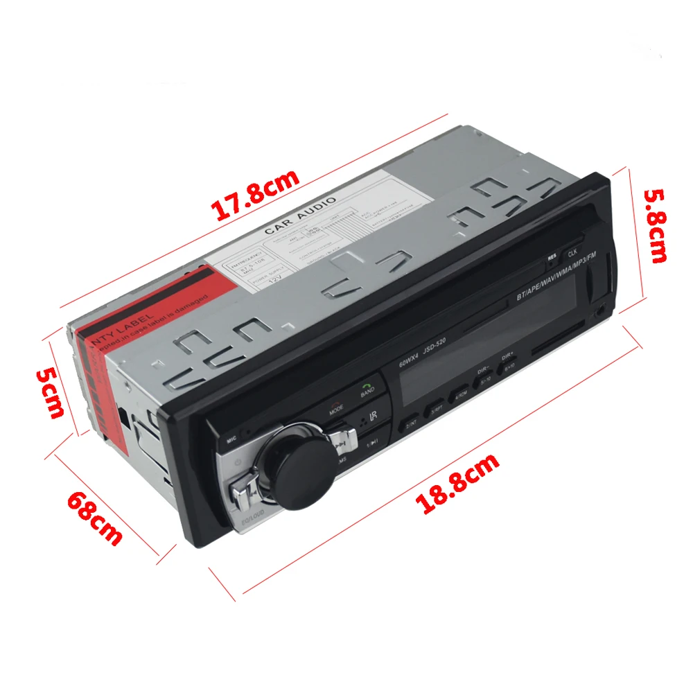 Car Radio Bluetooth 1 din car stereo Player autoradio Phone AUX-IN MP3 FM/USB/radio with Remote control