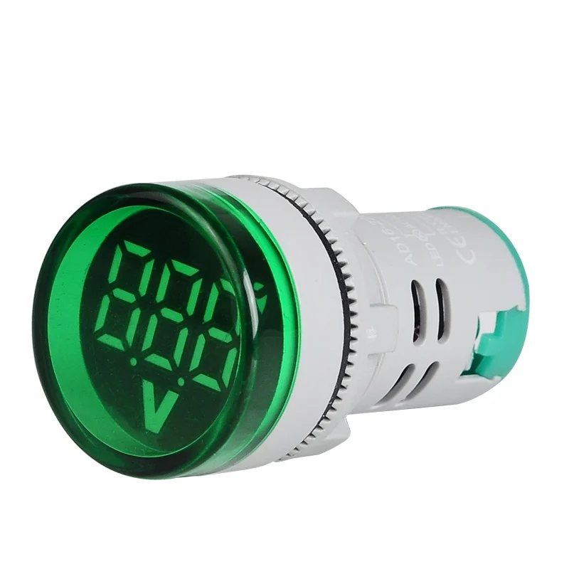 مقياس الجهد الرقمي LED ، مؤشر الفولتميتر ، الأضواء ، مقياس الجهد ، 60-500 فولت تيار متردد ، 22 مللي متر