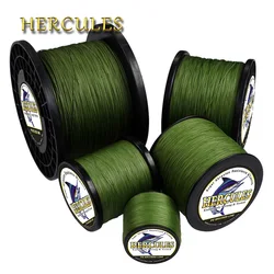 Hercules Braided Fishing Line Sea Saltwater Fishing 8 Strands Army Green 100M 300M 500M 1000M 1500M 2000M 100% PE Trenzado Pesca