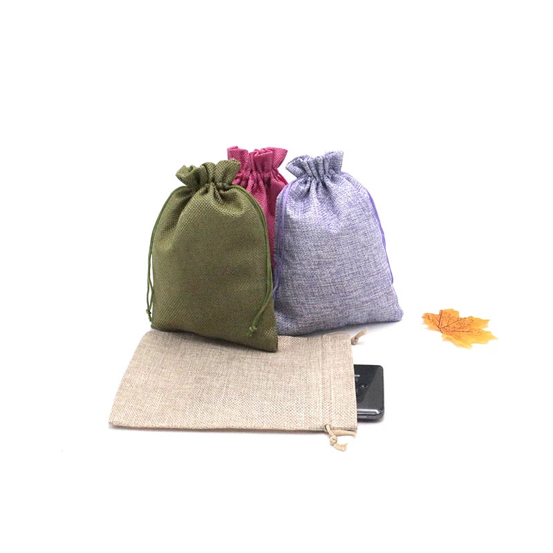 Multicolor Burlap Jute Bag 15x20cm 15pcs/lot  Drawable  Stored Pouch Jewelry Packaging Display For Events and Weddings