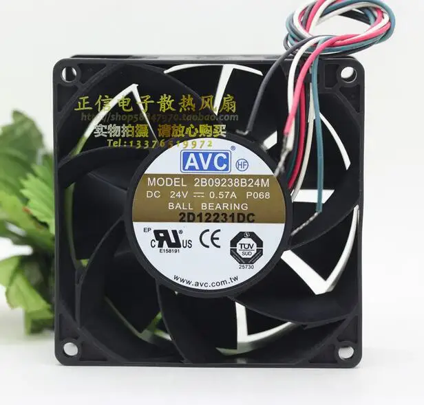 9CM 9238 0.57A 2B09238B24M 92*92*38mm 4 line heat sink fan