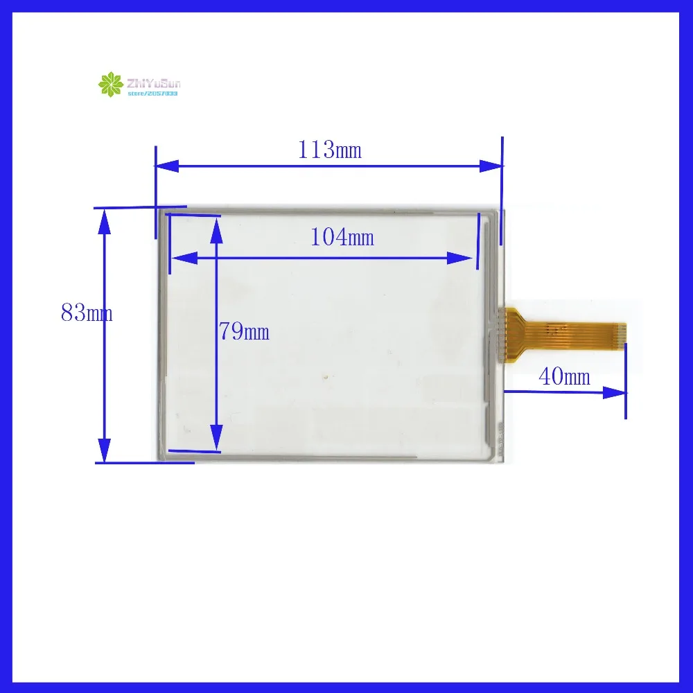 

ZhiYuSun 4Inch 113*83 8Wire Resistive TouchScreen Panel Digitizer TOUCHSENSOR for GPS CAR HLD-TP-1359