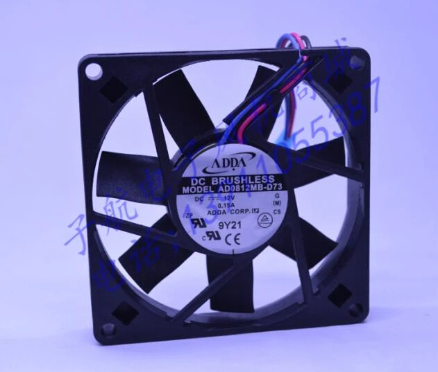 

Wholesale: AD0812MB-D73 80*80*15 12V0.15A ADDA 3 wire speed fan CPU fan