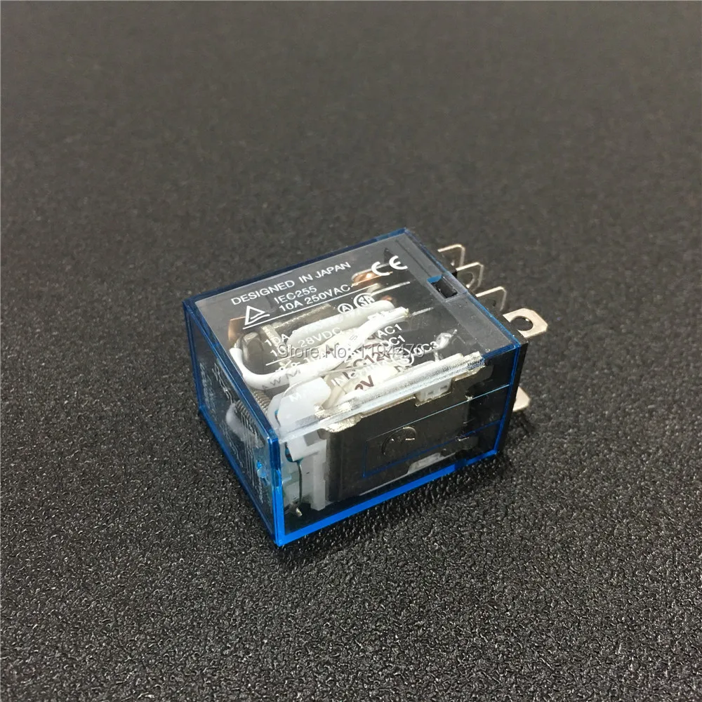 10pcs LY2NJ DC 12V 24V 110V 220V AC Coil Power Relay Mini Electromagnetic Relay 8 Pins DPDT 2NO 2NC 10A LY2N-J HH62P JQX-13F LY2