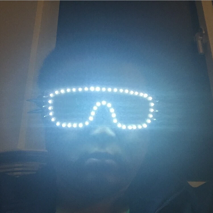 

Led Luminous Glasses Flashing Halloween Mask Party Light Up Led Eyewear For Event Supplies DJ Club Stage Show