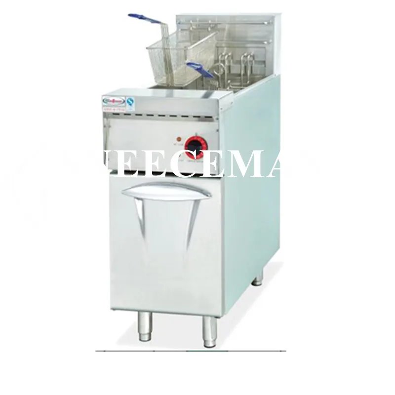 28L Electric Vertical single cylinder double screen electric fryer stainless steel deep fryer machine