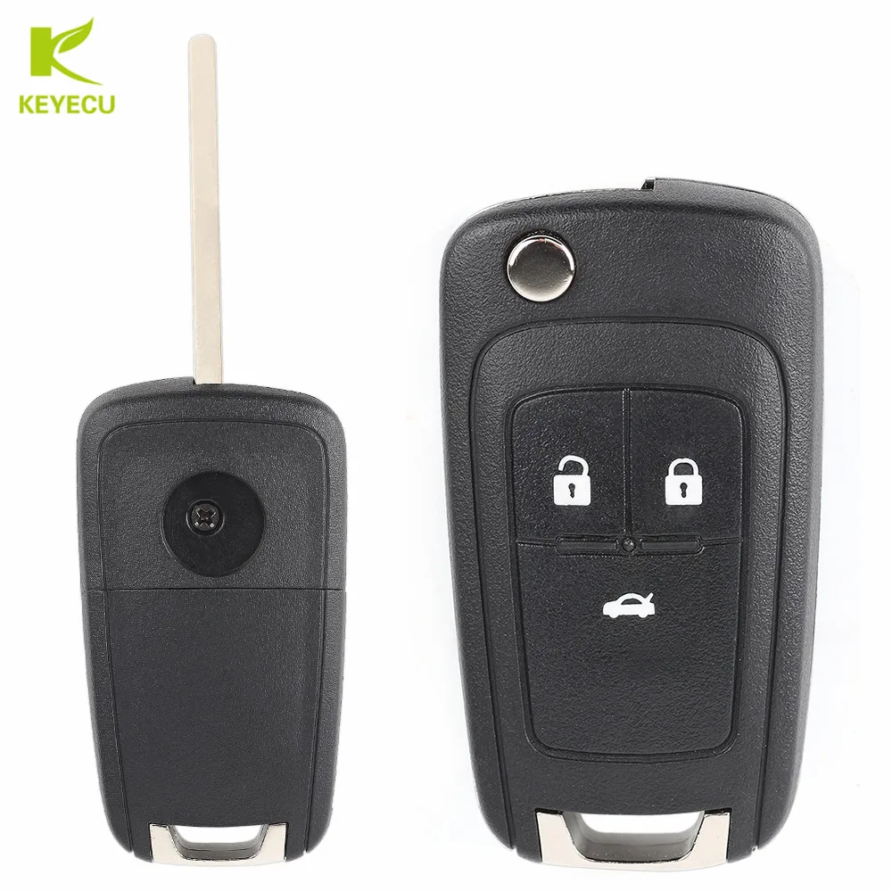 

KEYECU 3PCS*New Uncut Remote Key Fob 3 Button 433MHz ID46 Chip for 2010 2011 2012 2013 2014 2015 Chevrolet Cruze