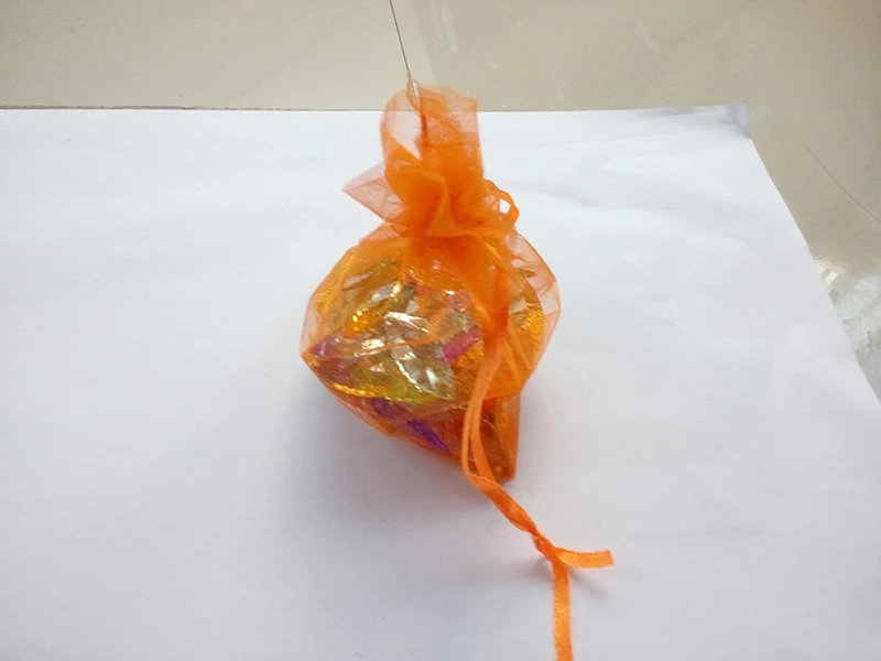 500pcs 10*15 Orange gift bags for jewelry/wedding/christmas/birthday Organza Bags with handles Packaging Yarn bag