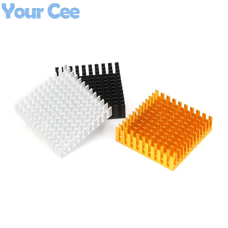 40*40*11mm Heatsink 40x40x10mm Cooler Fin Aluminum Heat Sink Radiator Cooler Black Silver Golden Heatsink