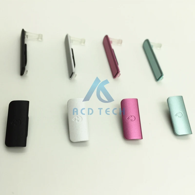Aocarmo Micro SD Card Dust plug + Sim Card Slot Port Caps + Charging USB Cover dla Sony Xperia ZR M36h C5502 — zdjęcie 4