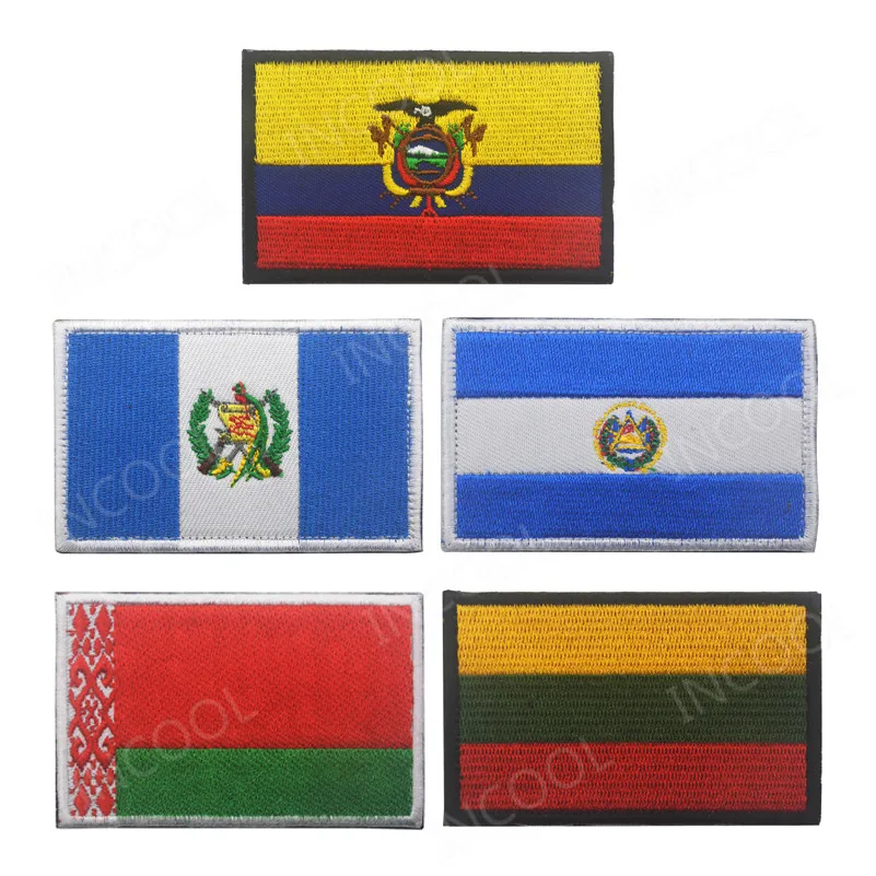 Naszywki haftowane Ekwador Guatemala El Salvador Litwa Białoruś Hiszpania Włochy Niemcy Francja Polska Naszywka