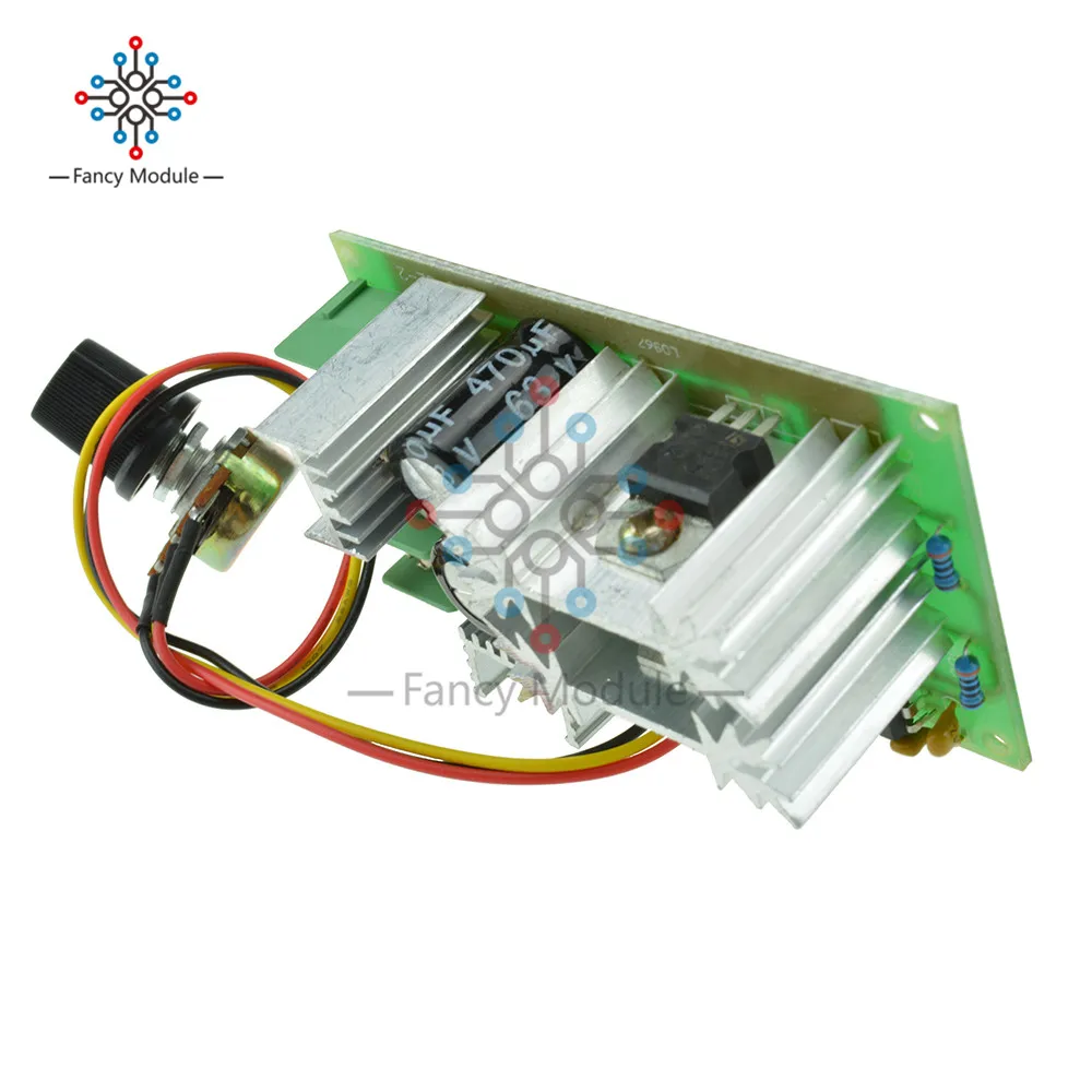 DC Motor Speed Regulator DC10-60V 12V 24V 36V 48V High Power Drive Module PWM Motor Speed Controller 20A Current Regulator