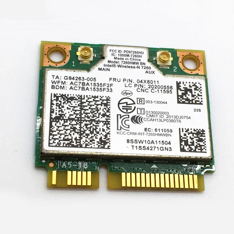 New Int Wireless-N 7260BN WiFi+BT4.0 Combo Card For Lenovo ThinkCentre M93 M93p E440 E540 S440 S540 Series, FRU 04x6011 20200556