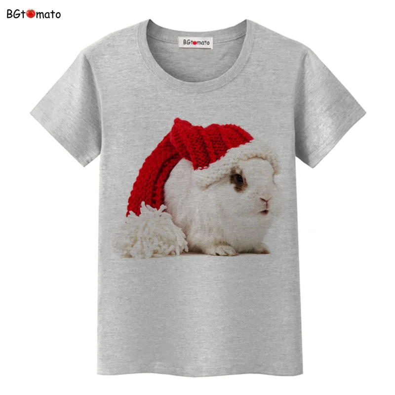 

New Style lovely Christmas rabbit T-shirt For women summer fashion tshirt Animals 3D tops tees