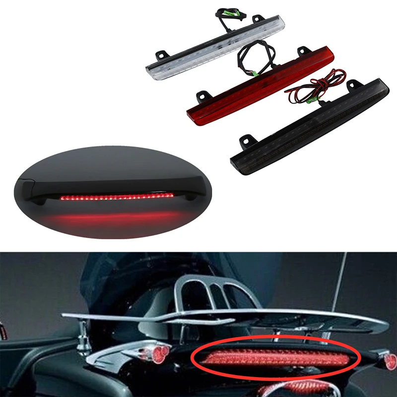 Motorcycle Part LED Rear Brake Light Spoiler Tail Light For Honda Goldwing GL1800 GL 1800 2001-2011 Clear Smoke Red