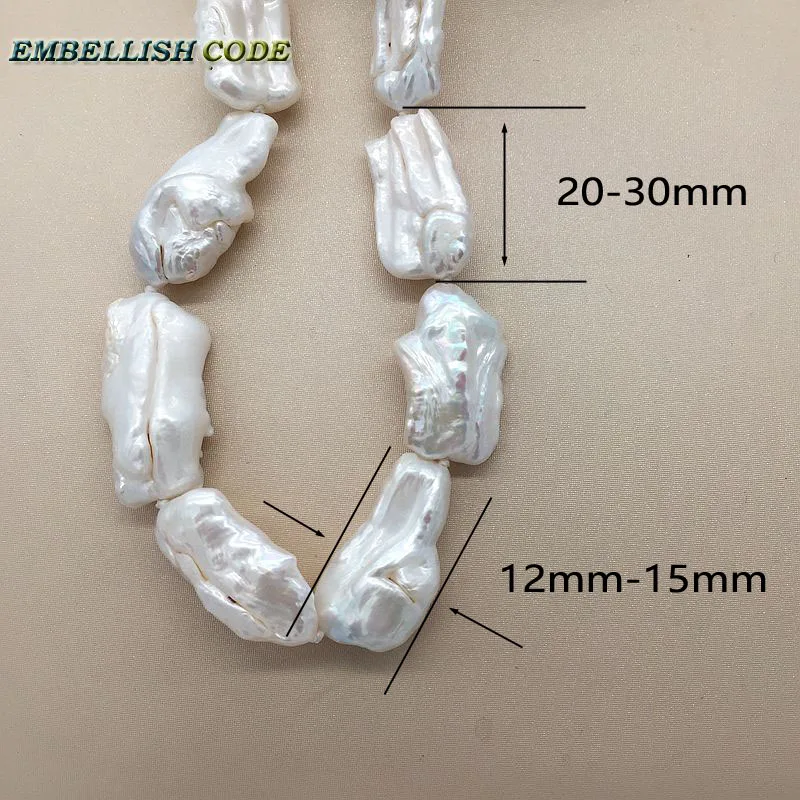 Baroque Style Choker Statement Necklace Bracelet Set Summer White Color Square Flat Shape Natural Pearls Elegant For Women