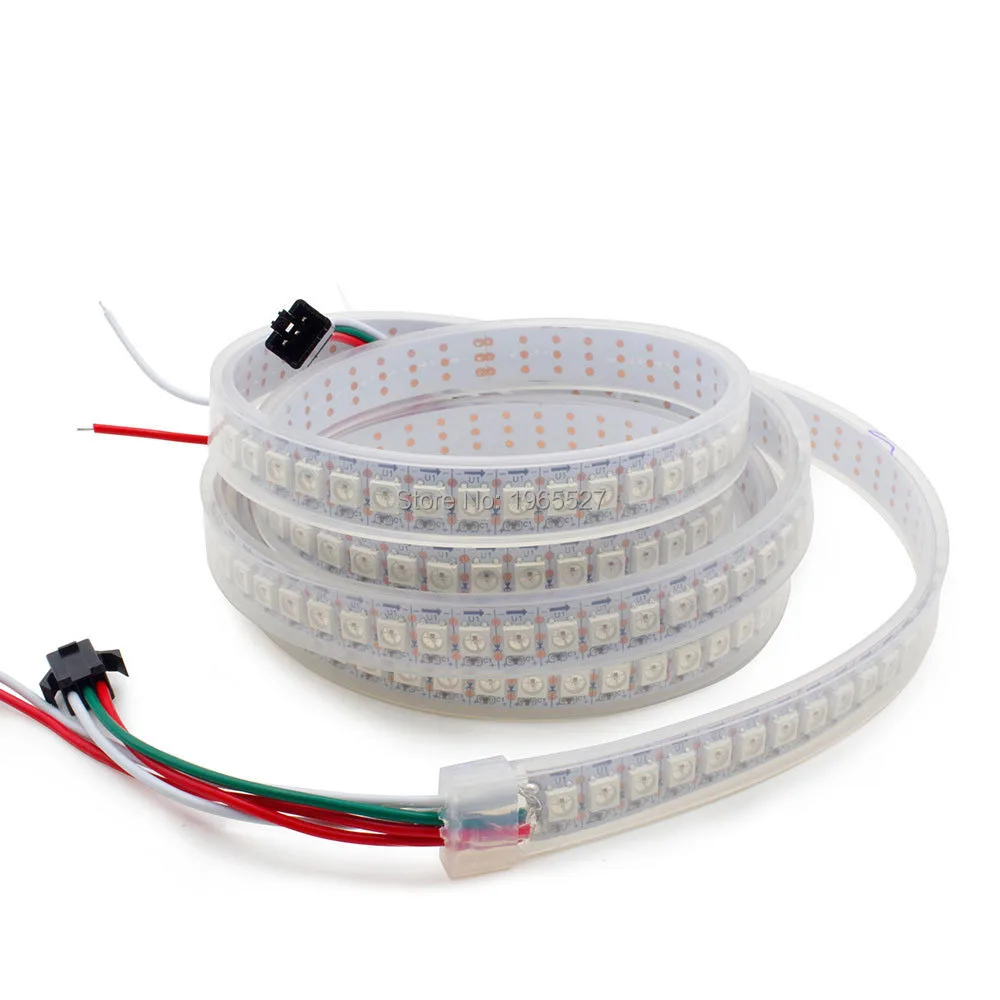 1M WS2812B Digital RGB Pixel LED Strip light, WS2811 5050 SMD RGB Waterproof IP67 144LED/m Dream Color White/Black PCB LED Tape