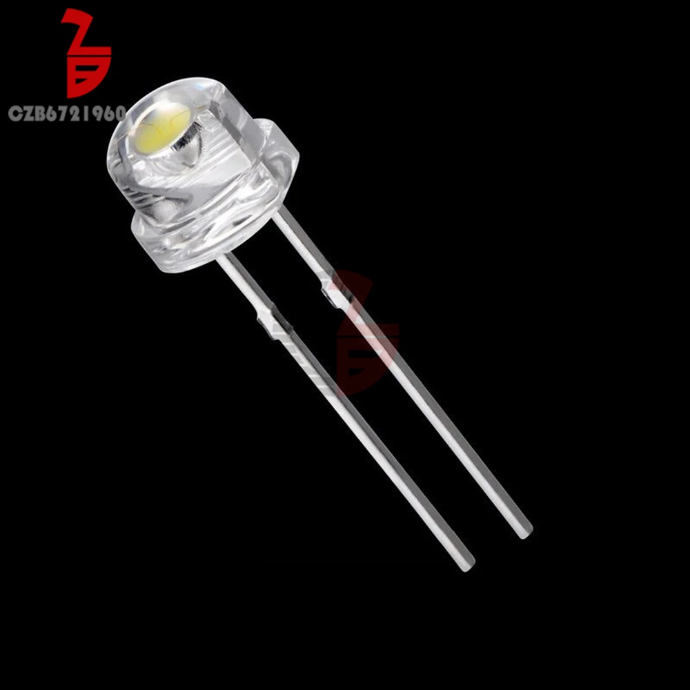 Ampoule LED grand angle super lumineuse, chapeau de paille à diode, blanc, rouge, vert, bleu, jaune, violet, Smd, Smt, lampe 20000mcd, clair, 5mm,