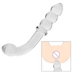 2 In 1 Glass Dildo Butt Plug Anal Toys For Women Vaginal Balls Men Prostate Massager Anus Dilator Sex Games Adult 18 Erotic Shop