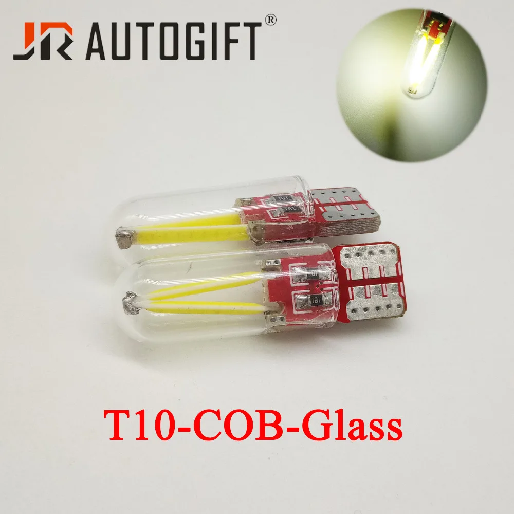 

50pcs T10 W5W LED Bulb Auto Lighting System DRL COB 194 168 SMD Car Interior Lights LED Glass Filament Lamp for car 12V