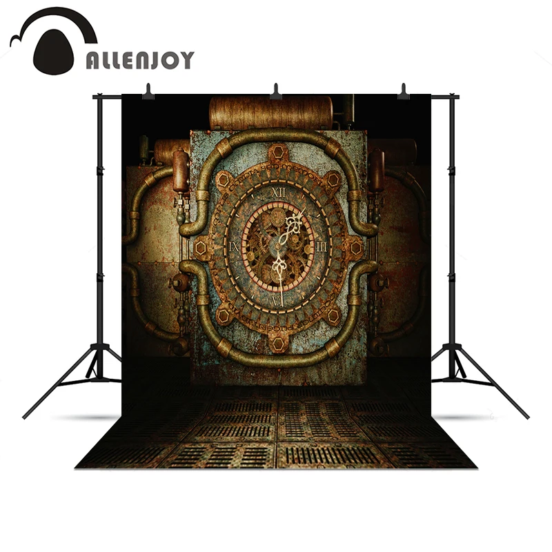Allenjoy พื้นหลังการถ่ายภาพ VINTAGE Bell Amazing Steam Punk พื้นหลังไวนิลกระเป๋าใหม่ปี photocallfor Photo Studio