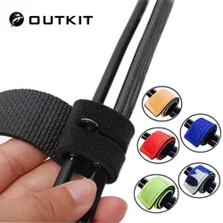 OUTKIT-Herramientas de pesca de 2 piezas, correa de amarre de caña, aparejos de cinturón, banda de envoltura elástica, soporte de poste, accesorios, materiales de buceo, antideslizantes, firmes