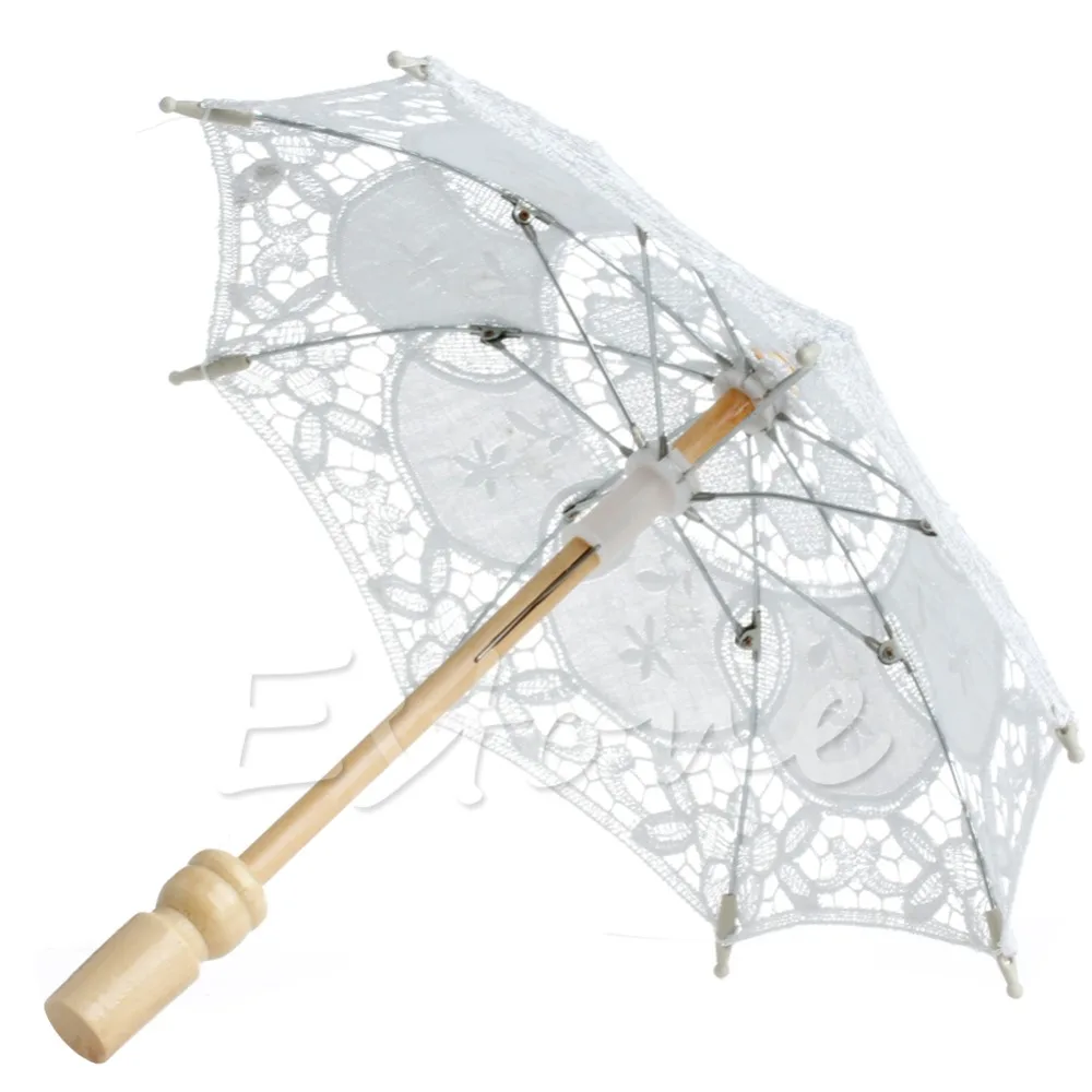 S-home New Arrival Embroidered Lace Parasol Umbrella For Bridal Wedding Party Decoration MAR14