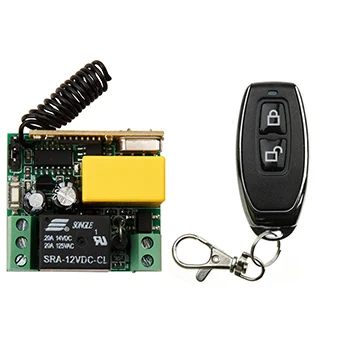 

latest AC 220 V 1CH Wireless Remote Control Switch System Receiver + one-button metal Remote 315mhz/433mhz