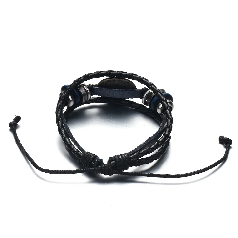 The Avengers Action Figure 3D Marvel bracciale in pelle Iron Man Tony Stark Arc reattore stampato gemma di vetro braccialetto di fascino giocattoli