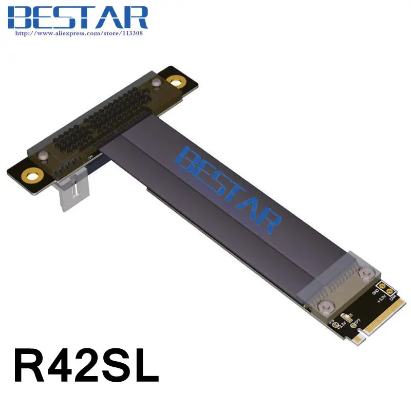 Imagem -03 - Nvme m Key2280 para Pcie Ngff 3.0 4x Riser Cartão Cabo Extensor Pci-express x4 10cm 20cm 30cm 1ft 2ft 3ft Pci-e Gen3.0 32g Bps M.2