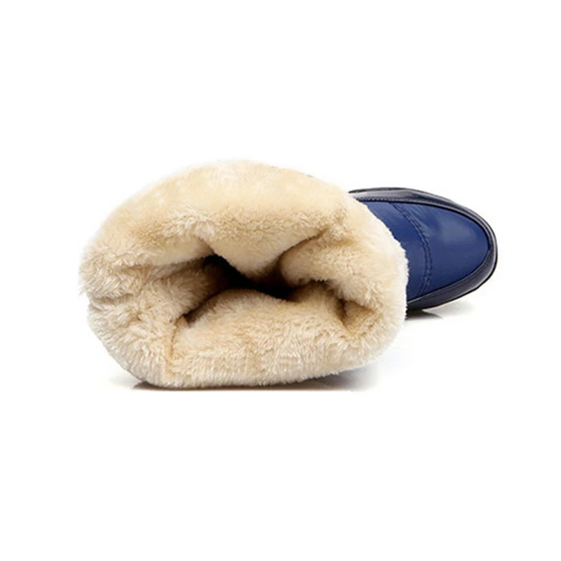 Stivali alti da donna 2019 stivali da donna impermeabili invernali stivali da neve caldi in peluche per donna scarpe invernali tacchi stivali da neve