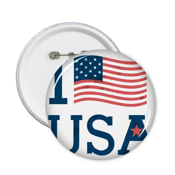 5pcs USA America Flag Culture Pattern Round Pin Badge Button Clothing Patche Kid Gift Brooche