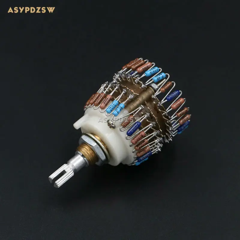 

23 Step pinion handle stepping potentiometer 10K/50K/100K (2 Channel) Power amplifier Volume potentiometer