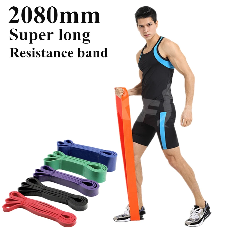 Bandes de résistance Super longues en Latex naturel, ensemble de caoutchouc athlétique, extenseur de gymnastique, Crossfit, puissance, levage, traction, renforcement musculaire