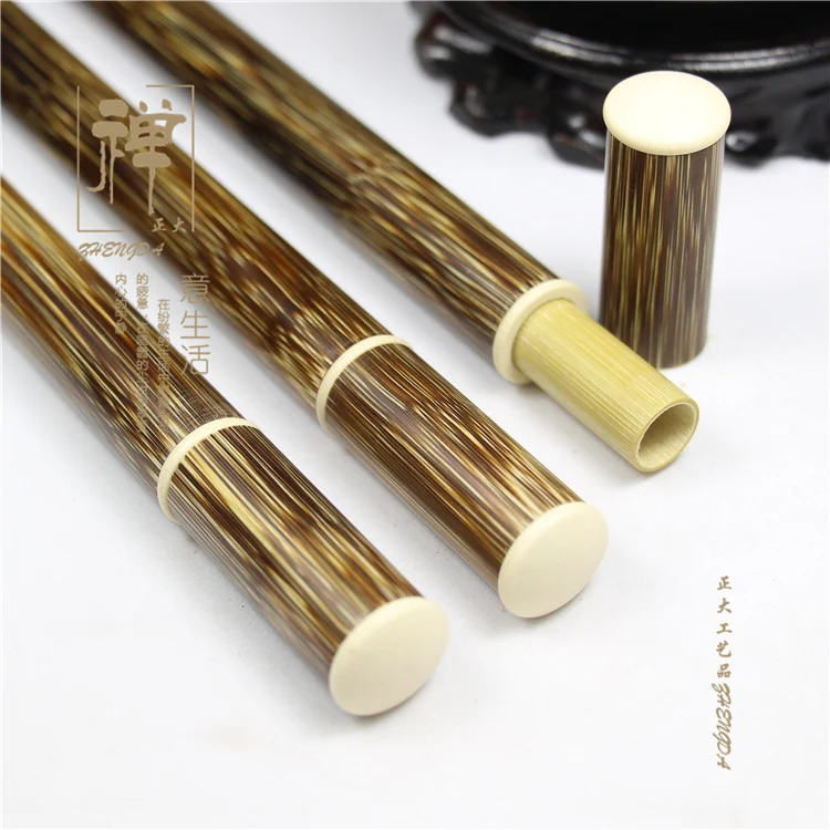 Gold inlaid Ivory imitation bamboo is a long bamboo tube line pomander incense incense incense pipe wholesale for sandalwood pip