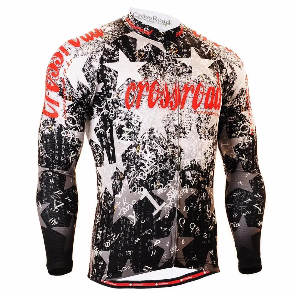 Men`s Long Sleeve Road Bike Bicycle Clothing Cycling Jersey Useful 3 Rear-pockets Quick Dry Long-lasting Polyester Graphic MTB