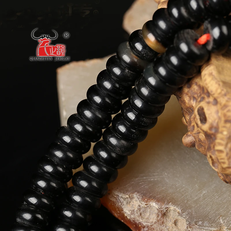 10PCS Natural water buffalo horn, loach,  back beads DIY bodhi child accessories. Hole 1.5mm