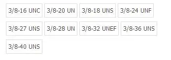 1 pz Tubo Diritto Die 3/8-16-18-20-24-27-28-32 -36-40 UNC UNS UNF